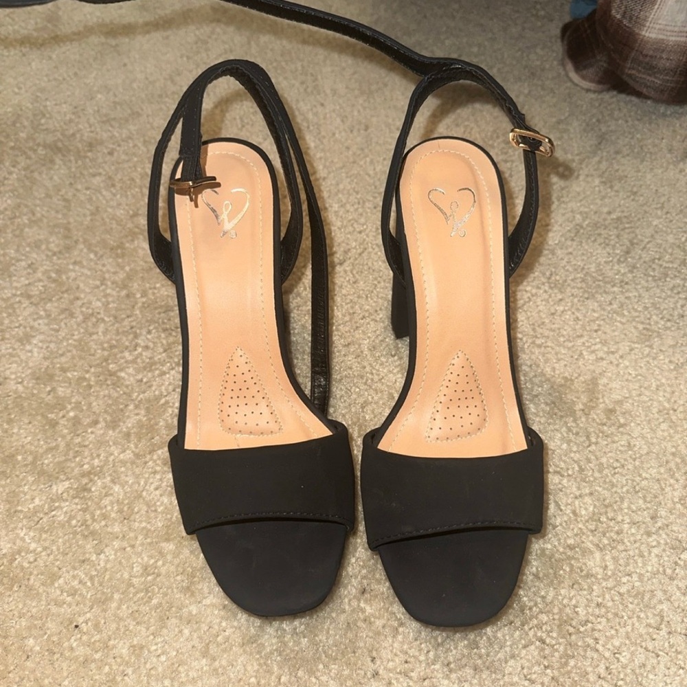 Windsor Black Strappy Heels